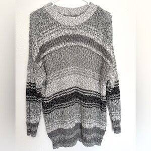 American Eagle Oversized Knit Tunic Gray Sweater Size Medium